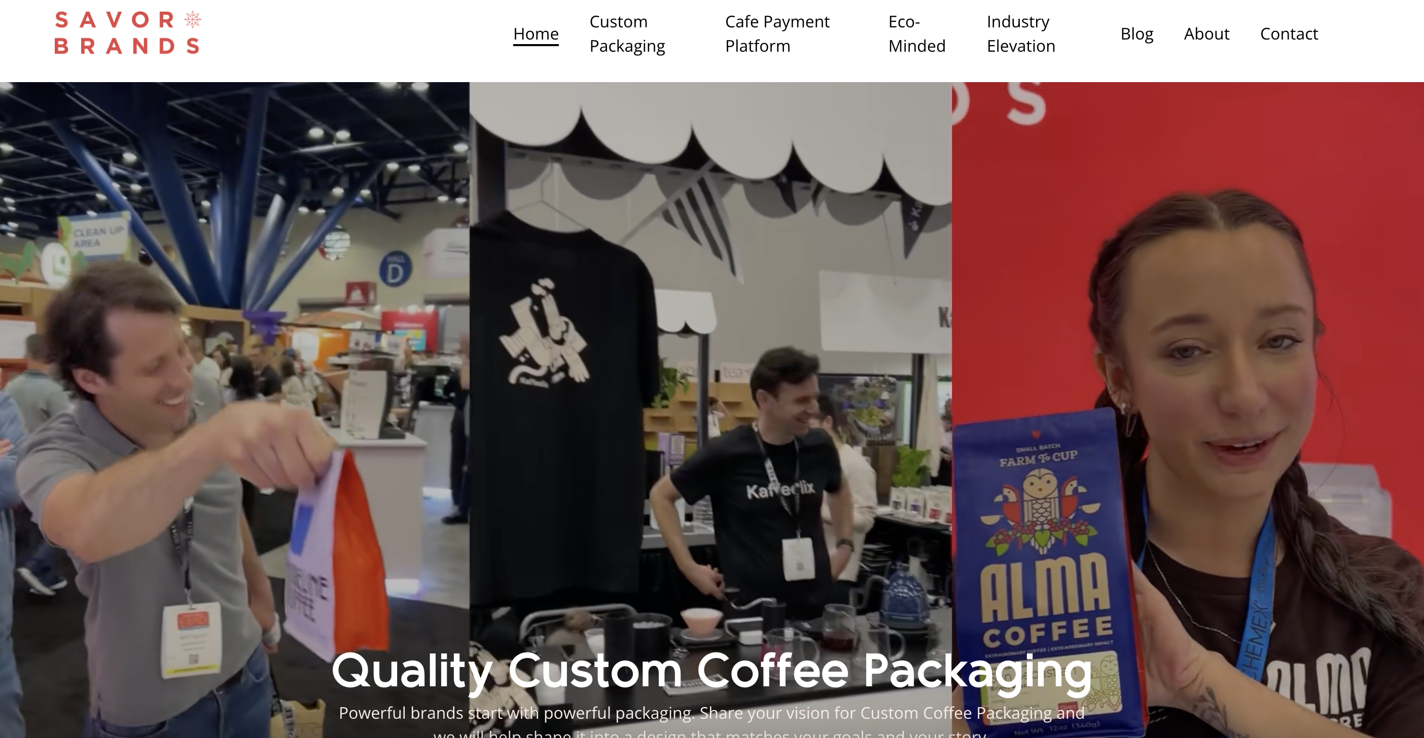10. Savor Brands - Specialty Coffee Packaging Supplier of custom flats bottom and specialty coffee packets.