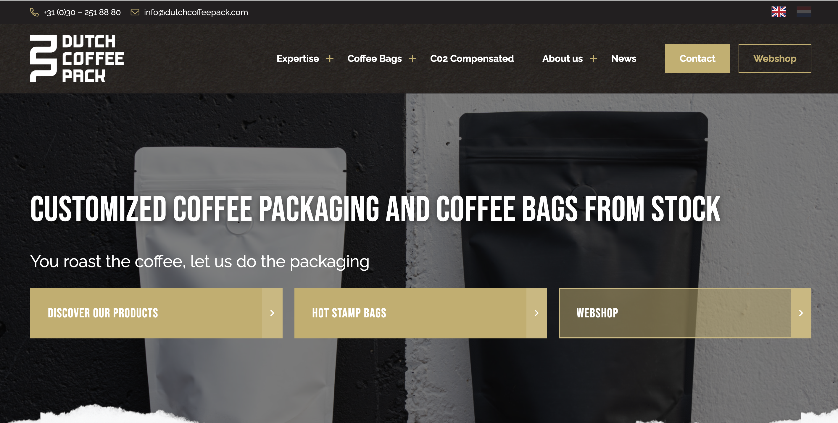 2. Dutch Coffee Pack - European Coffee Bag Supplier