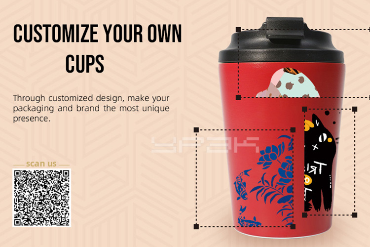 Double Wall Insulated Vacuum Stainless Steel Cup Coffee Mugs 