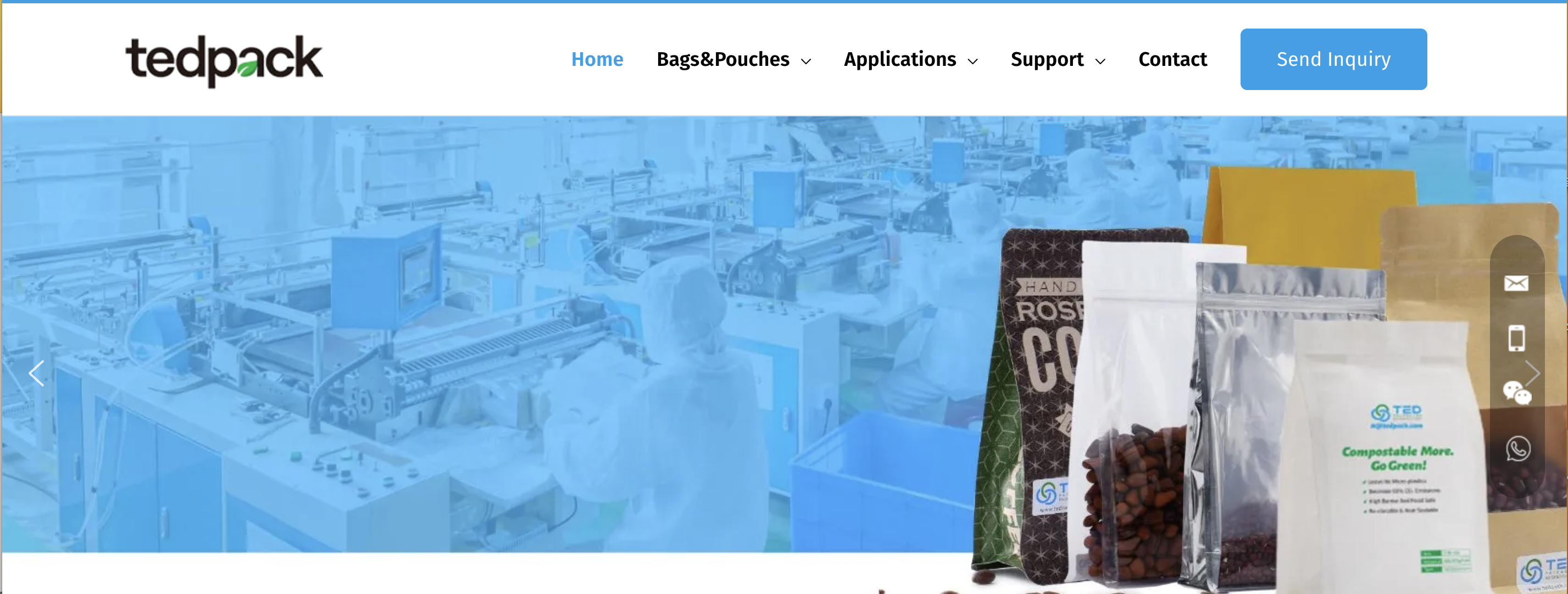 6. TEDPC - Stand Up Coffee Pouch Manufacturer and Pouch Converter