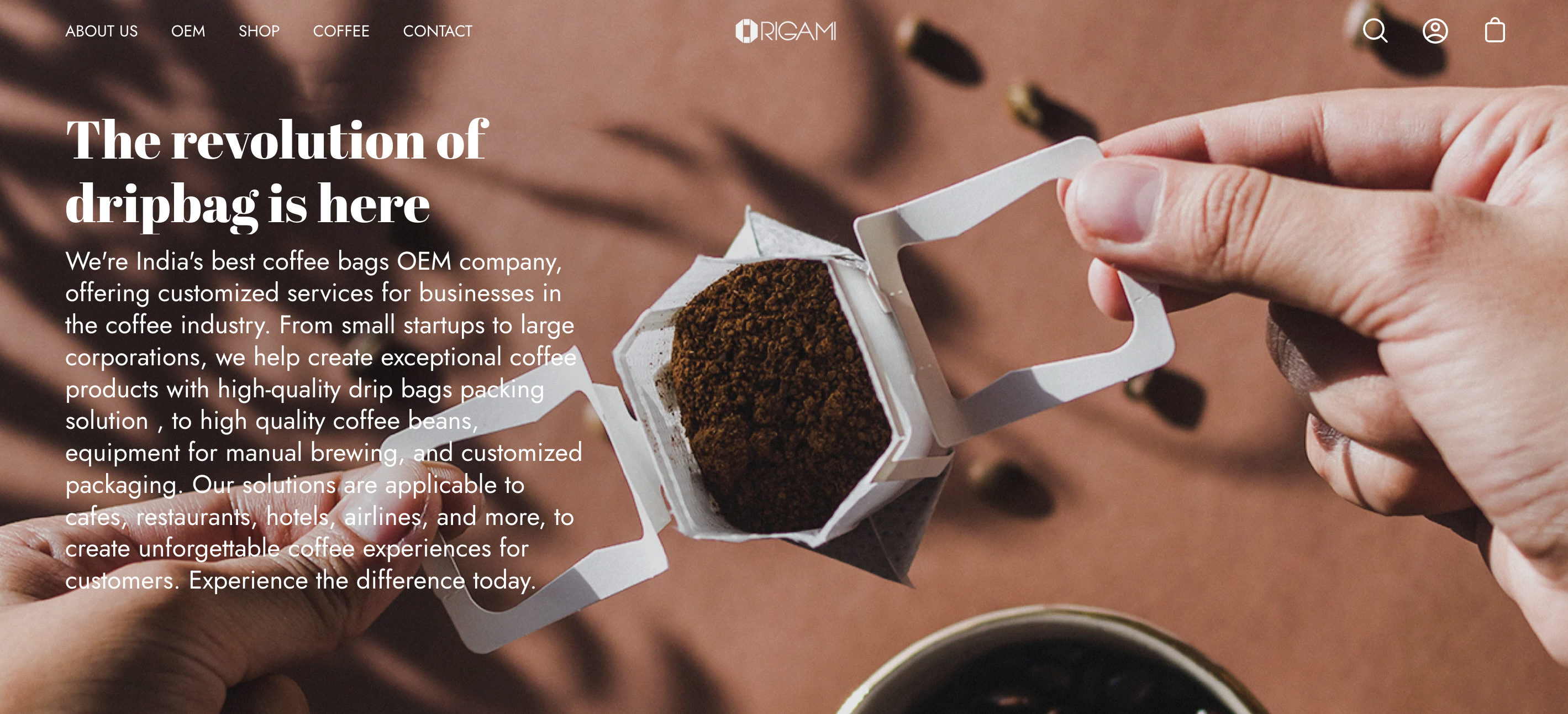 7. Origami Drip Bag - Specialty Drip Coffee Bag Manufacturer