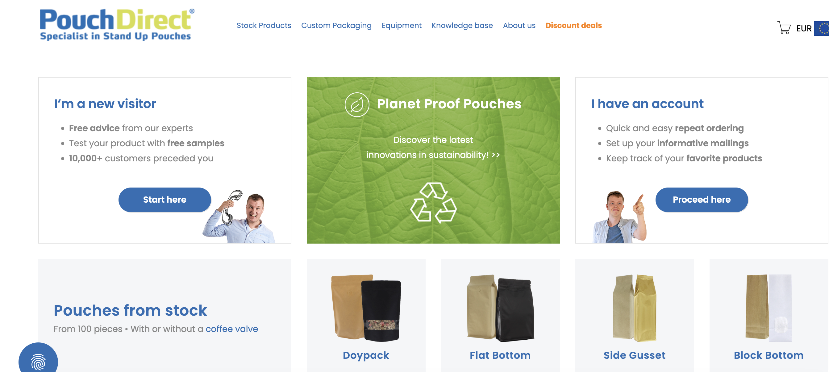 8. PouchDirect - Flat Bottom Coffee Bag Supplier Wholesaler