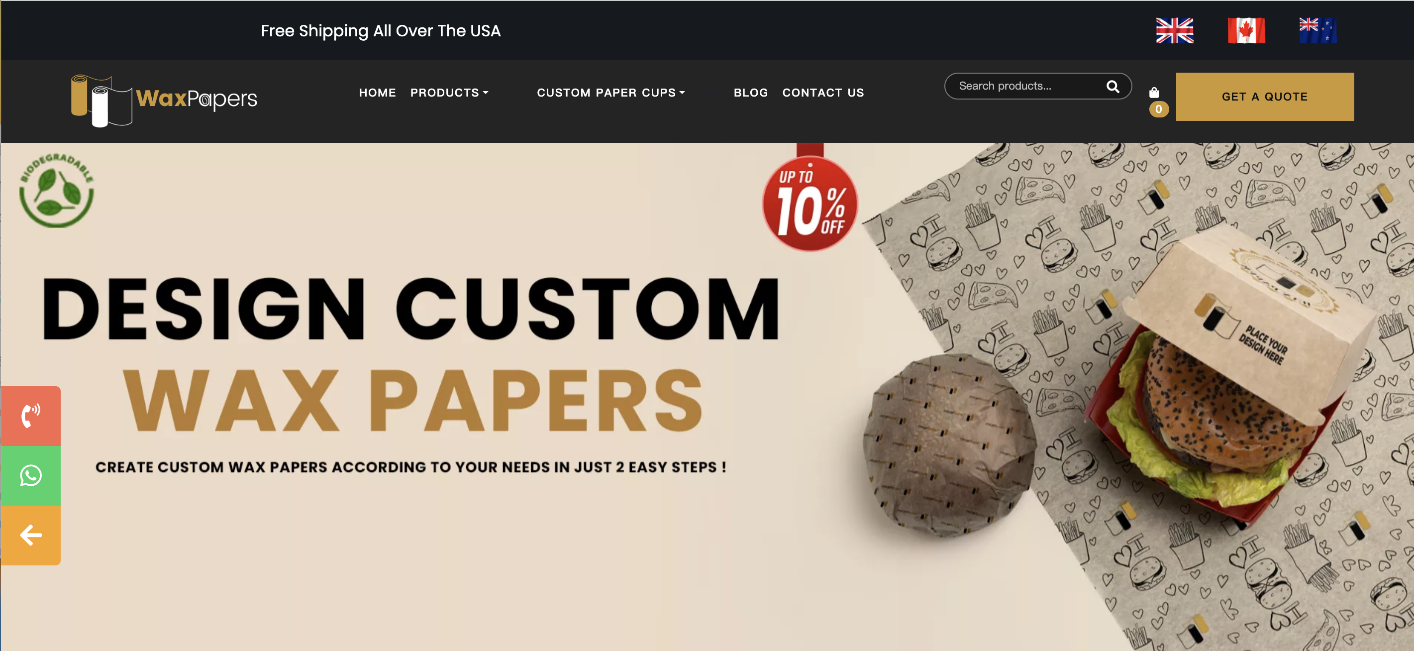 9. Custom Wax Paper - Custom Printed Coffee Packaging Manufacturer
